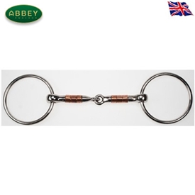 Abbey Riding Bitz Loose Ring Copper Roller Snaffle